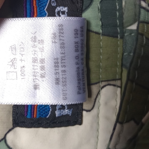 Vintage Patagonia Shorts Size 32 Green AOP Pattern Canoe Paddler Wavefarer Board - Picture 7 of 8